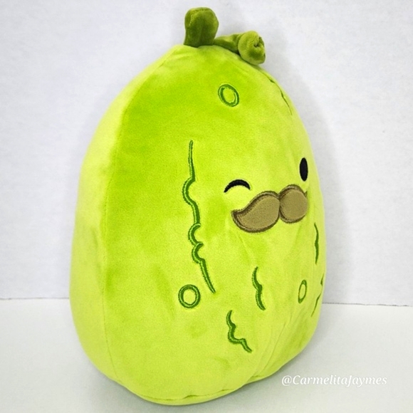 CHARLES 🥒 HTF 8" Pickle w Mustache Original Squishmallow by Kelly Toy ☆ NWT ☆ - Picture 6 of 8